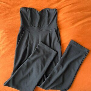 Size 2 Express Black Strapless Jumpsuit